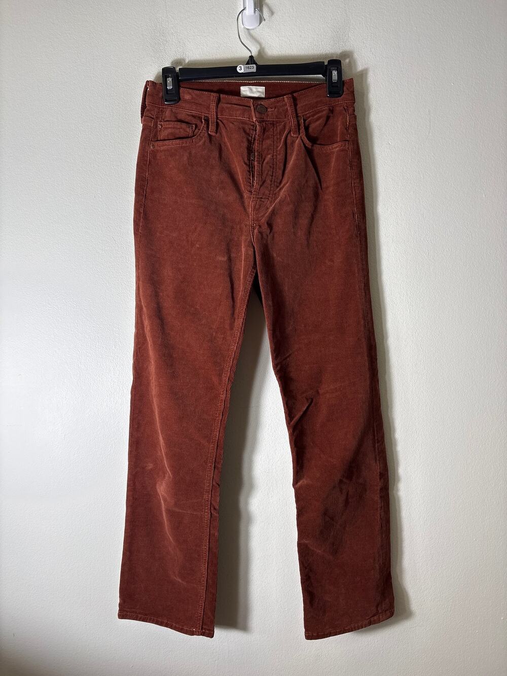 Mother Orange Skinny Cord The Tomcat Ankle 5 Pocket Denim Sz 25